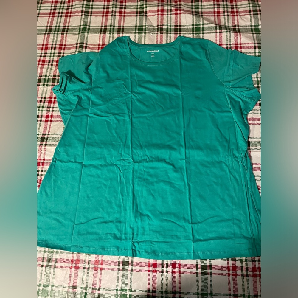 Women’s Woman Within 4X 34/36 Shirt Green New